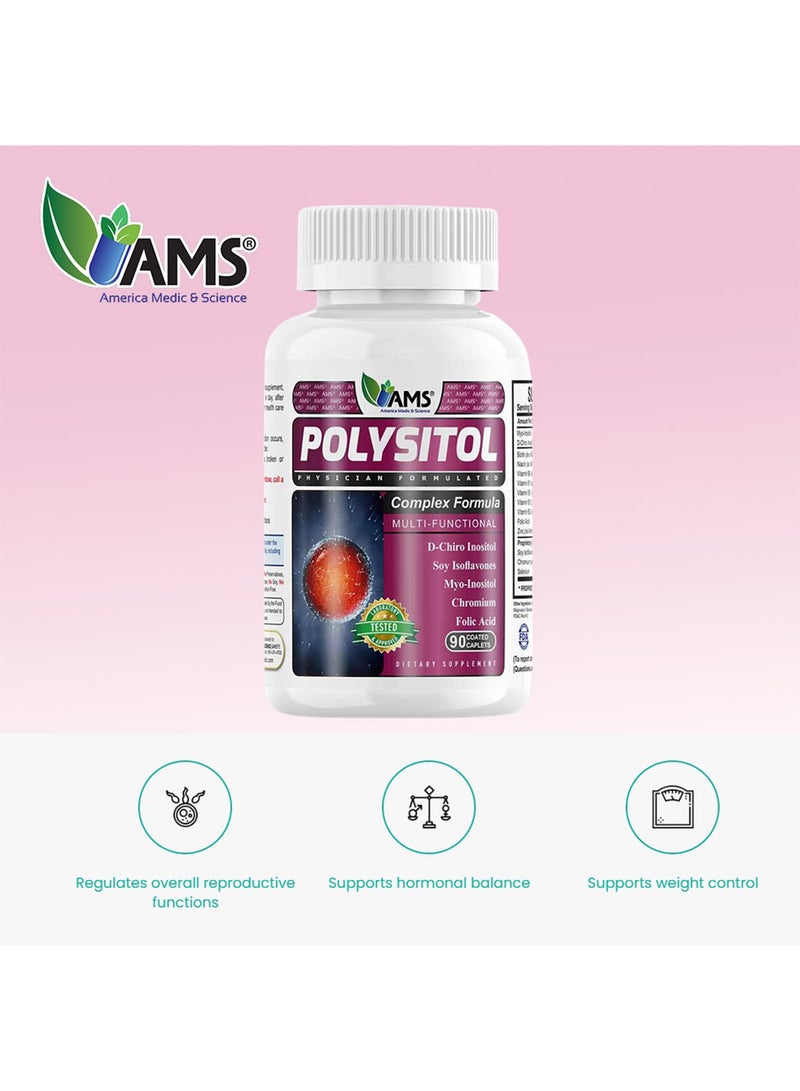 AMS Polysitol Caplet, Fertility Supplement For Women, Pack Of 90'S - Image 4