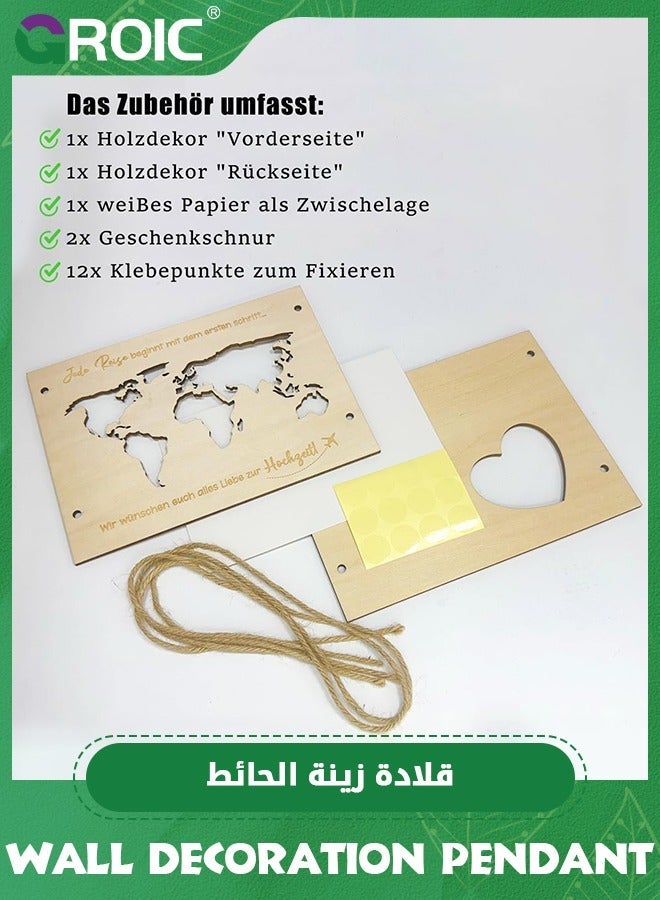 GROIC Wooden Money Holder for Cash,Fun Gift Cash Holder,Map Display Case,Paper Holders,Currency Ticket Protector,Paper Frame Bill Collectors - Image 2