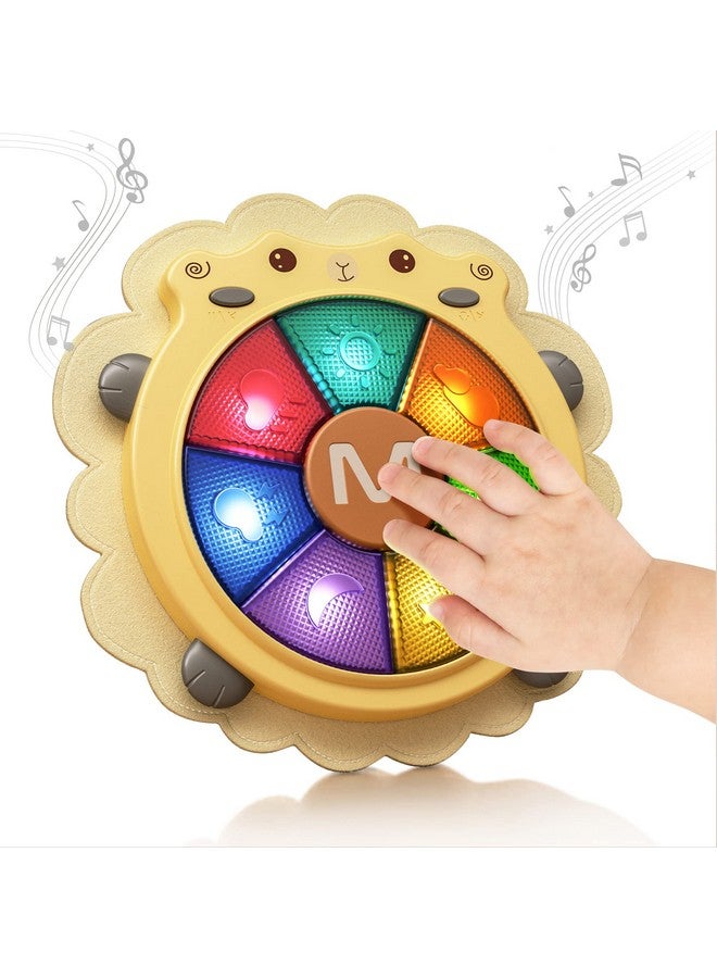 TUMAMA Baby Musical Drum Toy,Light Up Toys With Sound And Light,Musical Instrument Game,Sensory Activity Toys Learning Educational Kid Toy ,Christmas Birthday Gift For Toddler 18 Months+,Sheep - Image 2