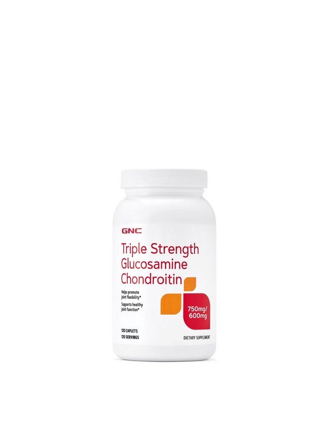GNC Triple Strength Glucosamine Chondroitin 750Mg/600Mg 120 Caplets Supports Healthy Joint Function - Image 2