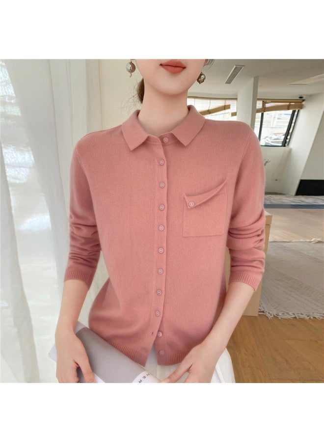 XINYANG Polo Collar Knitted Cardigan 2025 Early Autumn Sweater Shirt - Image 2
