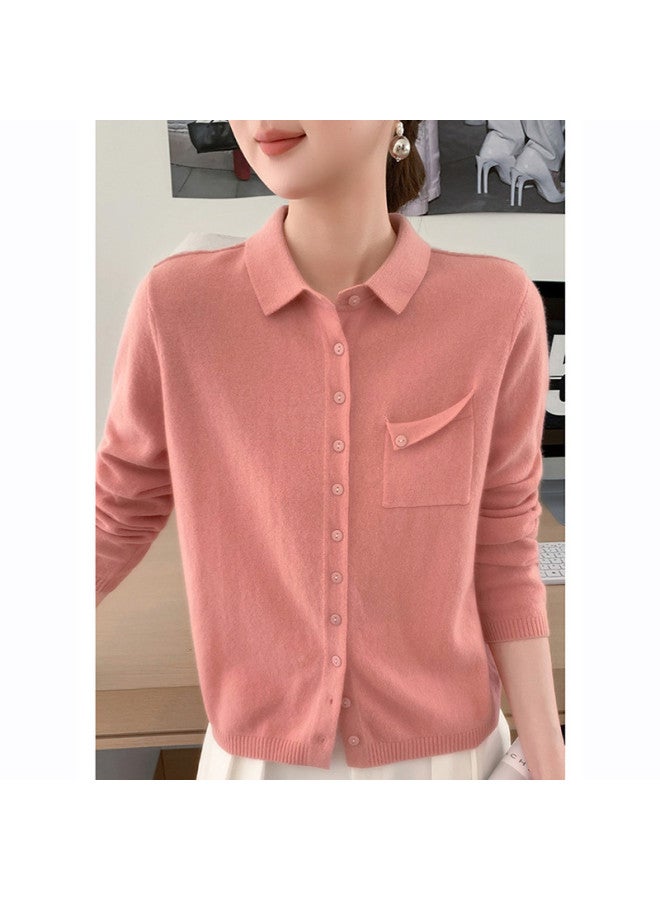 XINYANG Polo Collar Knitted Cardigan 2025 Early Autumn Sweater Shirt - Image 4