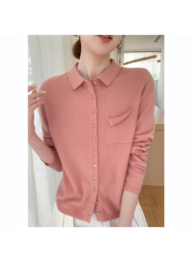 XINYANG Polo Collar Knitted Cardigan 2025 Early Autumn Sweater Shirt - Image 5