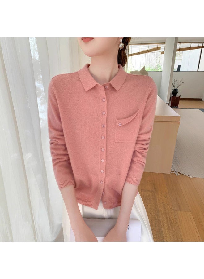 XINYANG Polo Collar Knitted Cardigan 2025 Early Autumn Sweater Shirt - Image 3
