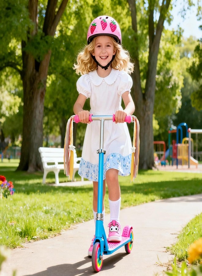 Vortika 1 Pair Bike Streamers, Kid's Bike Tassels, Bicycle Handlebar Streamers Colorful Ribbons, Bike Accessories for Girls Boys (Pastel Rainbow) - Image 4