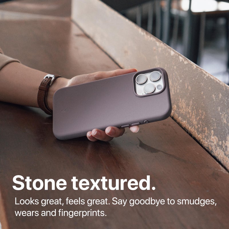 TineeOwl حافظة مغناطيسية TineeOwl لهاتف iPhone 16 Pro، زر التحكم في الكاميرا، متوافقة مع MagSafe، TPU، تصميم بسيط، نحيفة/رقيقة، قابضة - سلسلة Dune (لافندر غامق، iPhone 16 Pro) - Image 5
