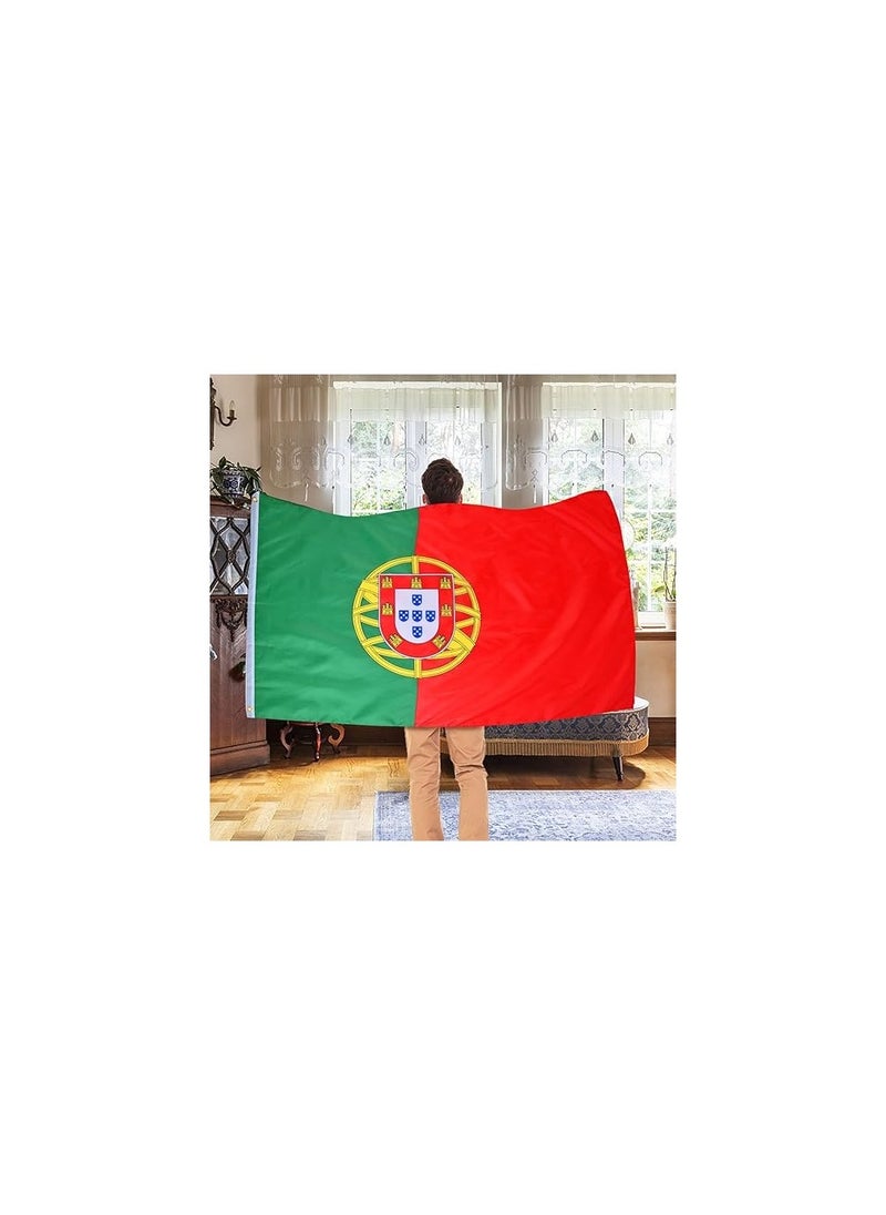 PRINTSHOP4ME Portugal Flag 3x5ft Outdoor or Indoor Flag for Sport Events and Home - Polyester - Size 90x150cm - Perfect for Sports Fan Flag  - Image 5