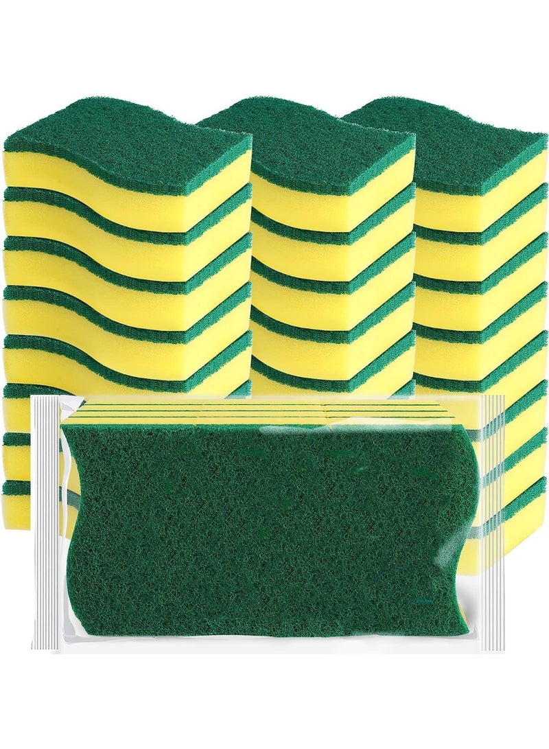 Heavy Duty Scrub Sponges, 24 Count Sponges for Cleaning Kitchen and Household, Powerful Scrubbing and Cleaning, Heavy Duty Sponges Safe for Non-Coated Cookware, Absorbent and Rich Foam - Image 1