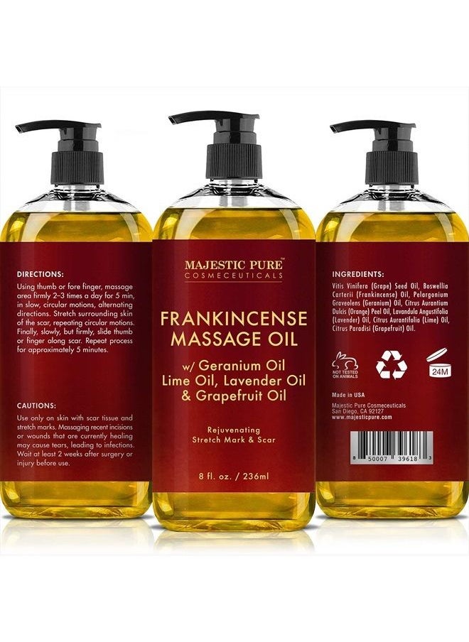 Stretch Mark and Scar Frankincense Massage Oil by Majestic Pure, for Softer & Smoother Skin - Visibly Reduces Appearances of Scars and Stretch Marks - 8 fl oz - pzsku/ZCAC740F39275DD1AEAC0Z/45/_/1681225077/8f2fd1b3-80d4-4237-911f-89317ce2f367