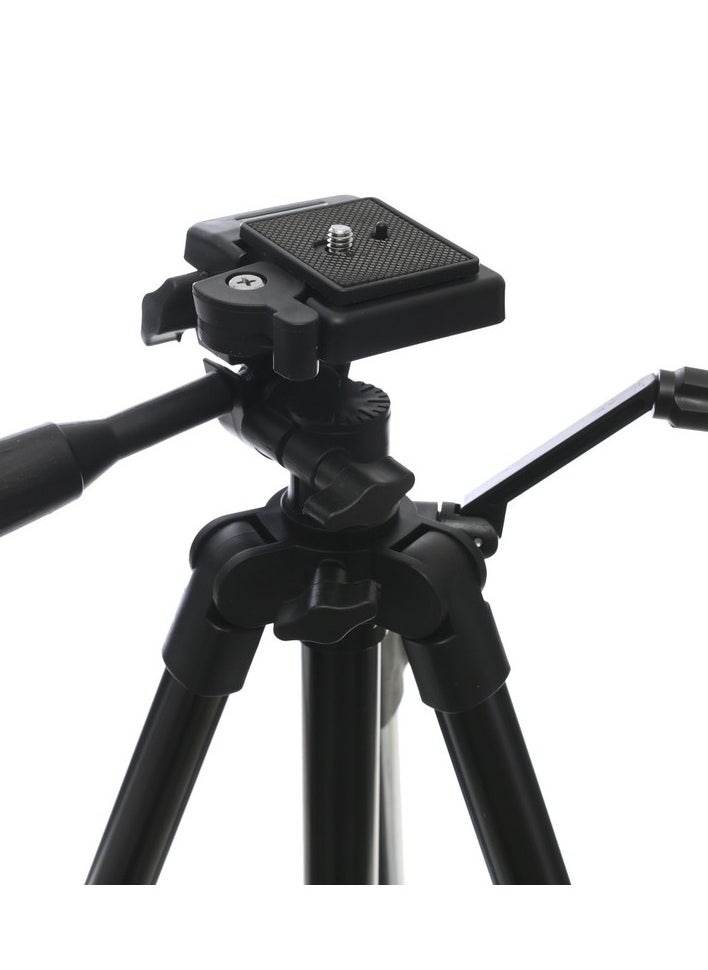 Yufeng - YUFENG Tripod 3388 , Camera and Phone Tripod with Bluetooth Shutter | Compatible with iPhone & Android | Adjustable Height, Lightweight Design, and Stable Base for Photography & Videography - Black - Image 1