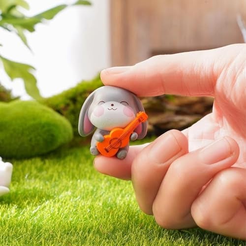 ascension 4 Pcs Rabbits Miniature Set for Home Decor Unique Gift,Home,Living Room,Office,Restaurant Decor,Showpiece,Perfect Valentine Decoration Items (Rabbits Miniature) - Image 2