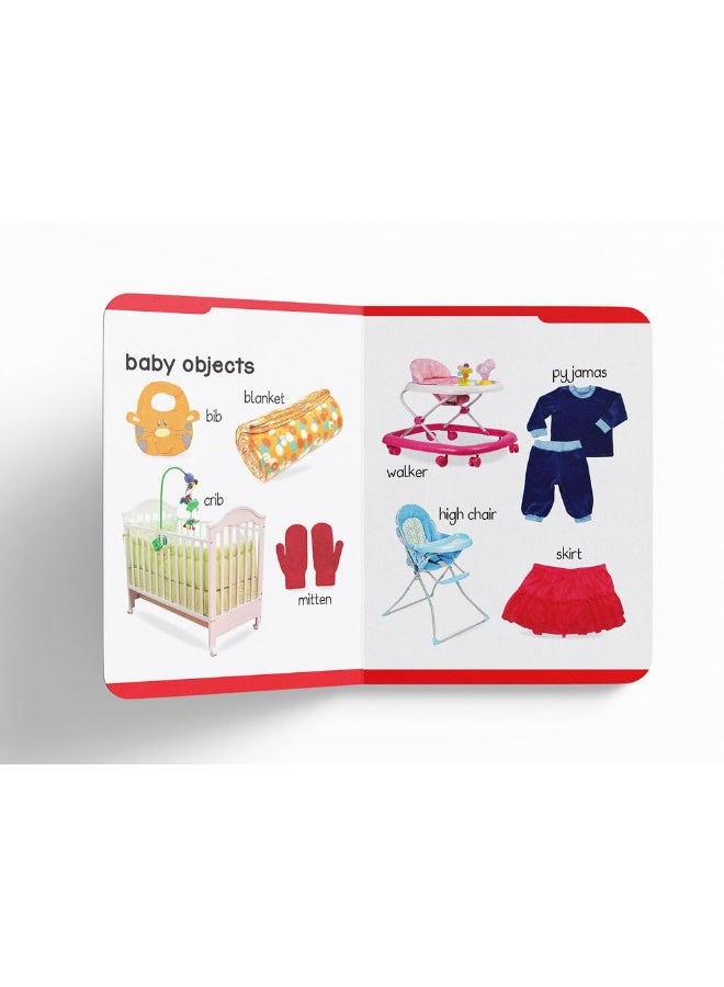 كتاب مبكر للتعلم عن أشياء الأطفال مع غلاف مبطن: كتب لوحية مبطنة للأطفال - Image 3