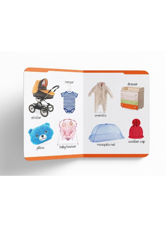 كتاب مبكر للتعلم عن أشياء الأطفال مع غلاف مبطن: كتب لوحية مبطنة للأطفال - Image 4