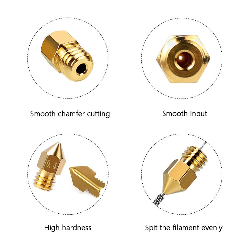 Comgrow 25PCS MK8 Ender 3 V2 Nozzles 0.4MM, 3D Printer Brass Hotend Nozzles with DIY Tools Storage Box for Creality Ender 3/Ender 3 Pro/Ender 3 Max/5 Pro/Ender 3 S1/Ender 3 Neo/CR 10 Series 3D Printer - Image 3