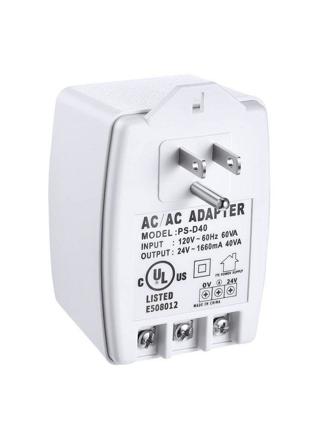 Hotop Hotop 24 Volt Transformer, 40 VA AC Transformer Plug in with PTC Fuse Competible with All Versions of Ring Doorbell and Thermostat, Compatible with Nest, Ecobee, Sensi, Honeywell, 24V Adapter(1 Pack)  - Image 1