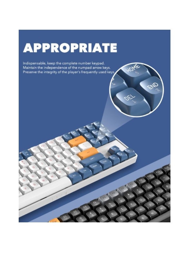 DarkFlash - Darkflash GD87 Wireless Mechanical Gaming Keyboard, 87 Keys Layout, All Anti-Ghosting Keys, Supports Hot Swappable, PBT Dual Colour Keycaps, 1200mAH Battery, Gaming Keyboard - Image 1