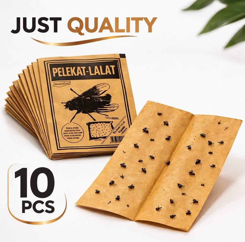 10 قطعة من ملصقات الذباب القوية، ورق ذباب عالي الكثافة، أداة طاردة للذباب في المنزل والمطاعم، لوحة مصيدة الذباب، مجموعة مكافحة الحشرات والبعوض في الأماكن المغلقة والمفتوحة - Image 1