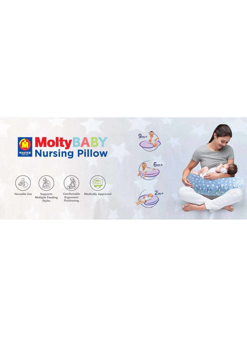 MoltyFoam Master MoltyFoam Nursing Pillow White - Memory Foam - Comfort and Support for Breastfeeding, Bottle Feeding and Bonding - Versatile and Ergonomic Ultimate Support for Nursing Moms - Image 3