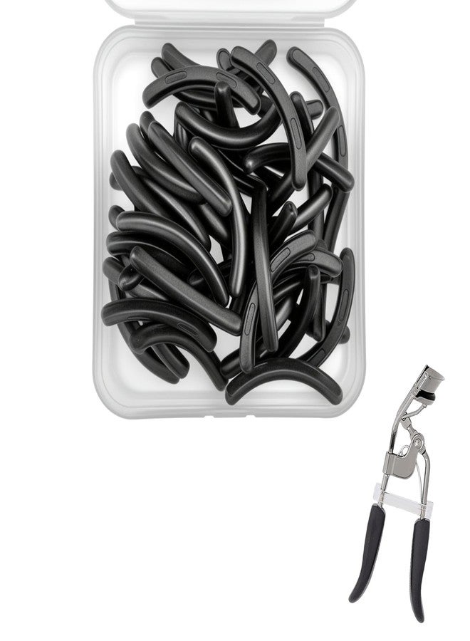 Pdtwq 30Pack Compatible with elf Eyelash Curler Refills,Silicone Rubber Eyelash Curler Pads Compatible with elf Eye Lash Curlers,Black. - Image 1