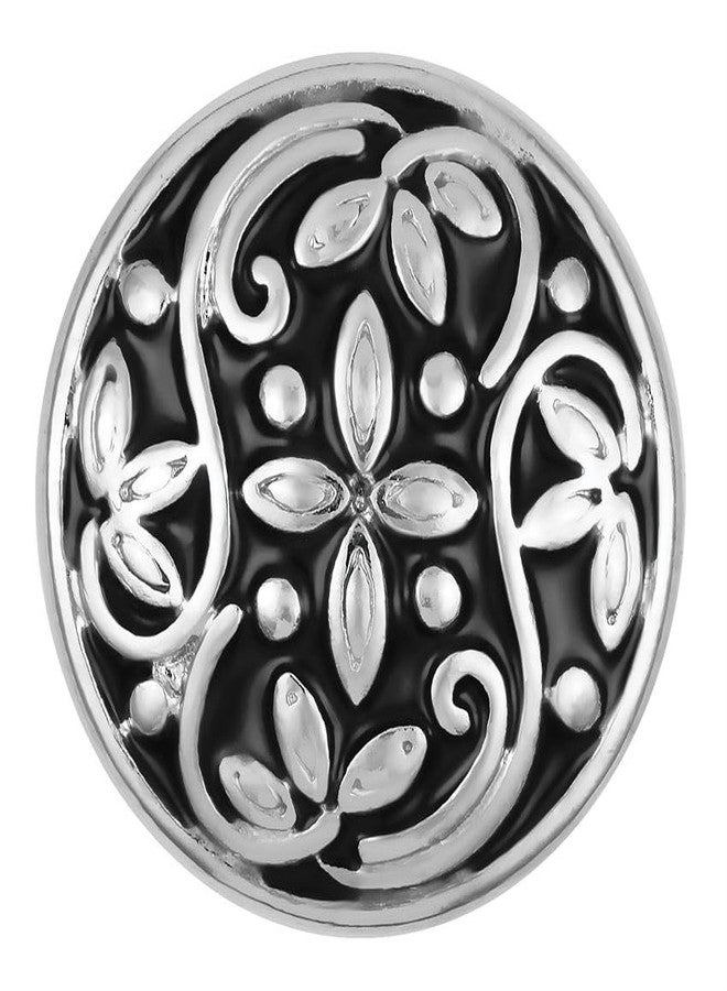 Ginger Snaps Tatum, 20 Millimeter, Black, Rhodium Plated, Women, Jewelry and Accessories