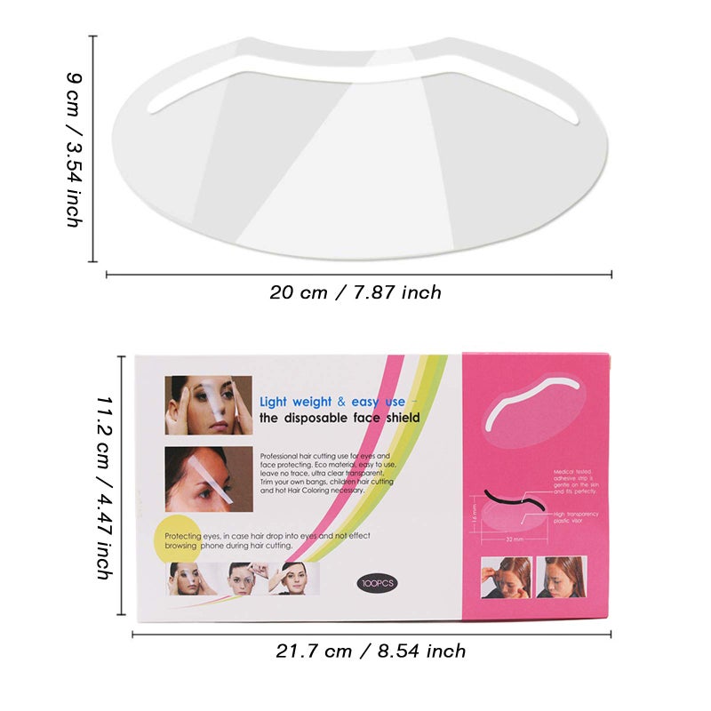 LWBTOSEE LWBTOSEE Disposable Plastic Eye Shield,For Microblading, Permanent Makeup, Cosmetic Tattoo, Eyelash Extensions, Eyes Cataract Surgery-100pcs/pack  - Image 2