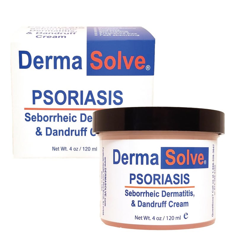 Dermasolve Psoriasis & Seborrheic Dermatitis Treatment Cream - Provides Intense Relief for Itchy, Flakey Skin and Advanced Moisturizing Prevents Future Flare-Ups 4.0 oz - Image 1