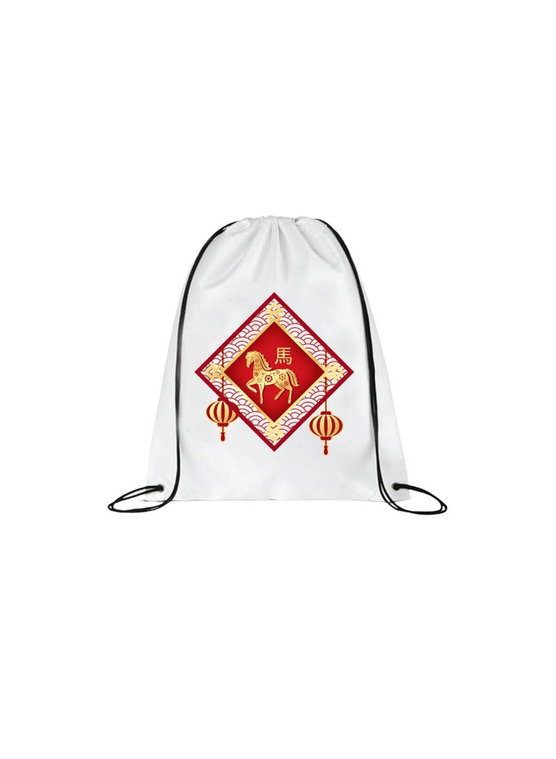 PRINTSHOP4ME Chinese Zodiac Symbols Drawstring Bags For Men And Women-Durable Sports Backpack For Kids,Great For School And College,Everyday Use,Lightweight With Printed - Image 1