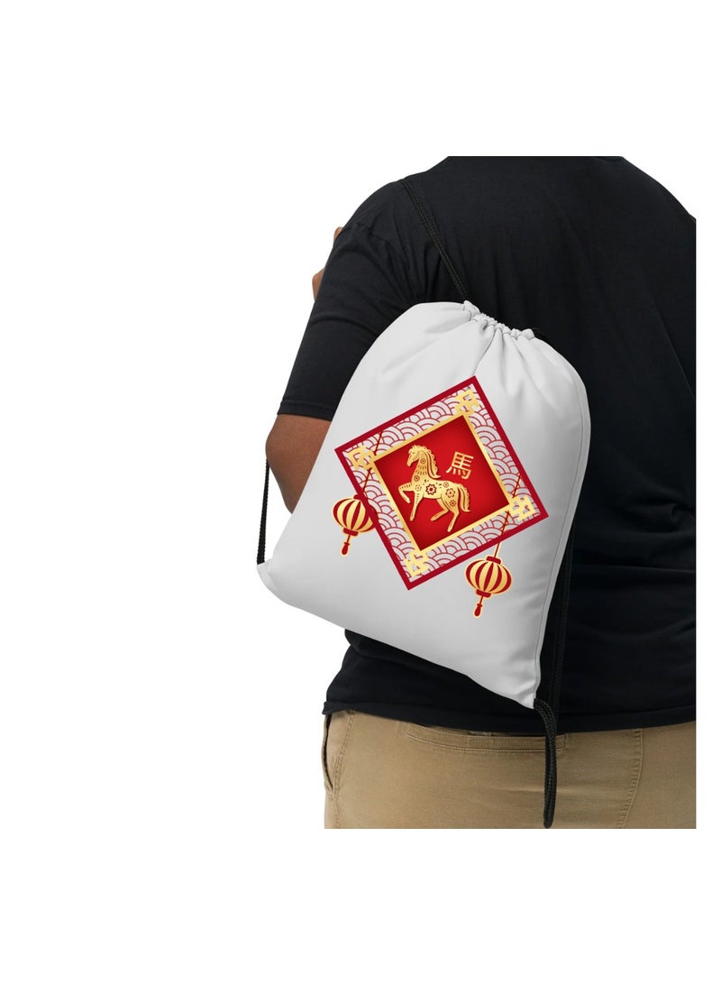 PRINTSHOP4ME Chinese Zodiac Symbols Drawstring Bags For Men And Women-Durable Sports Backpack For Kids,Great For School And College,Everyday Use,Lightweight With Printed - Image 4