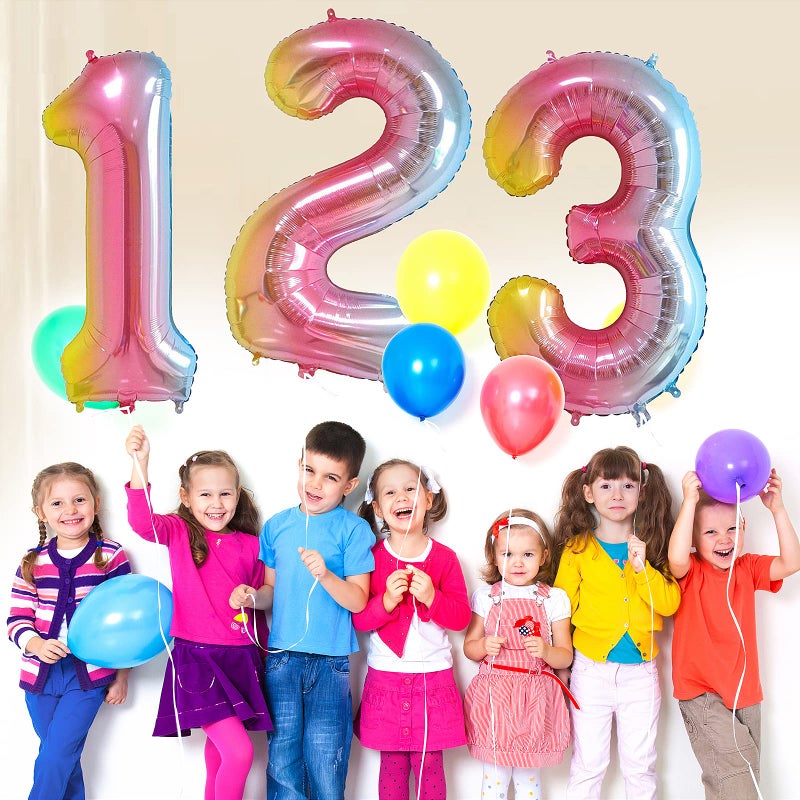 Smlpuame 40 inch Number Balloon 0-9 Gold Large Number 100 Balloons,Digital Balloons for Birthday Party Celebration Decorations Supplies, Helium Foil Number Balloons for Wedding Anniversary - Image 4