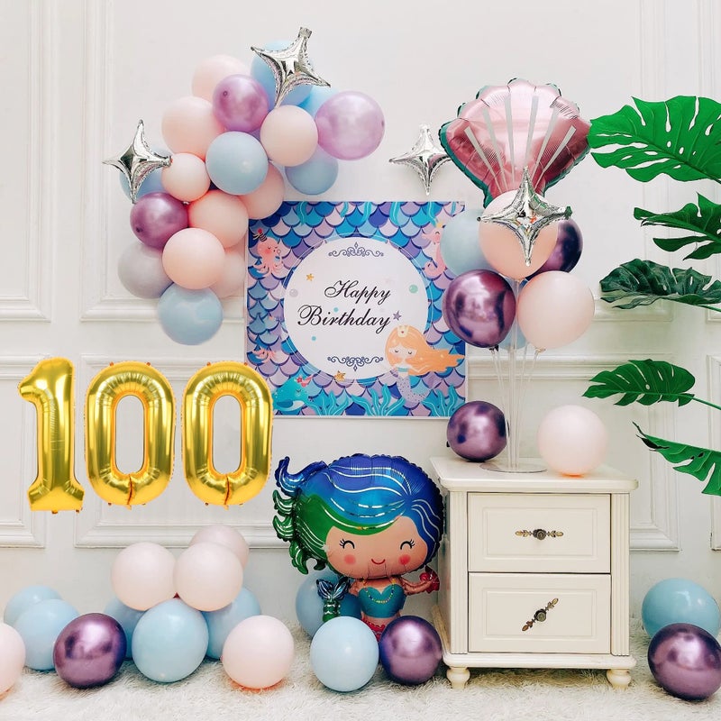 Smlpuame 40 inch Number Balloon 0-9 Gold Large Number 100 Balloons,Digital Balloons for Birthday Party Celebration Decorations Supplies, Helium Foil Number Balloons for Wedding Anniversary - Image 2