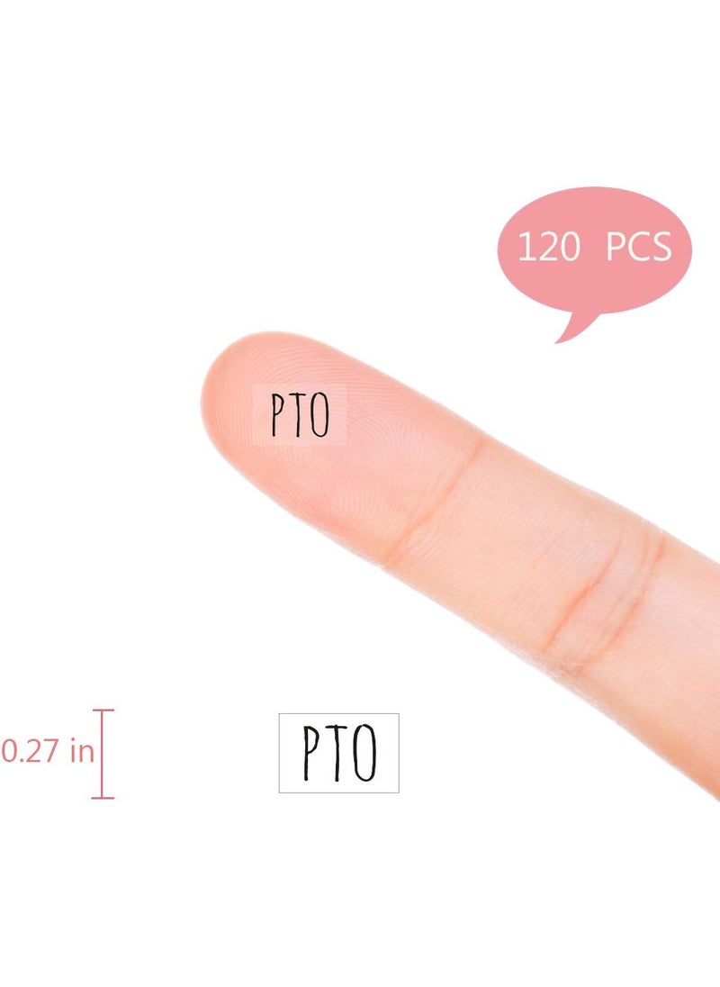 MAGJUCHE PTO Planner Stickers 120 Clear Paid Time Off Work Labels Scrapbooking Crafting Stickers  - Image 2