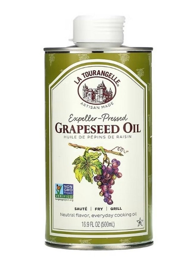 La Tourangelle Expeller Pressed Grapeseed Oil 16.9 fl oz 500 ml  - Image 1