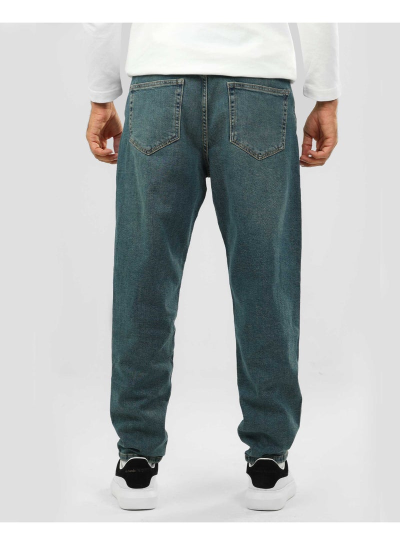 دوت بنطلون جينز بقصّة مريحة مع تأثير مغسول - Image 4