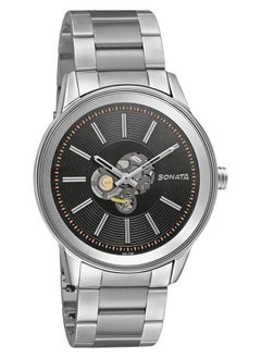 Sonata Round Shape Stainless Steel Chronograph Wrist Watch 7133SM01 ...