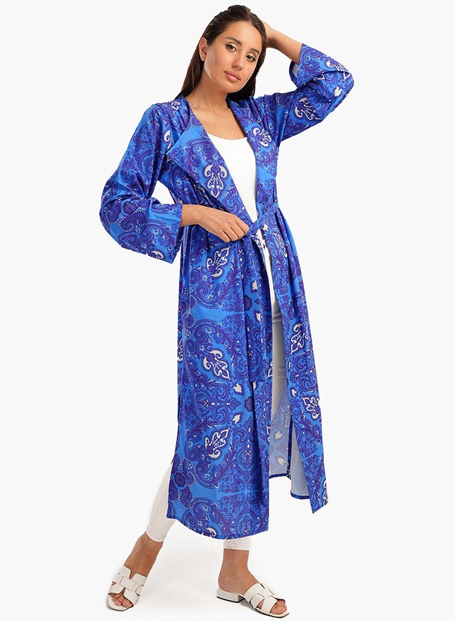 Carina summer-printed-blue-cardigan