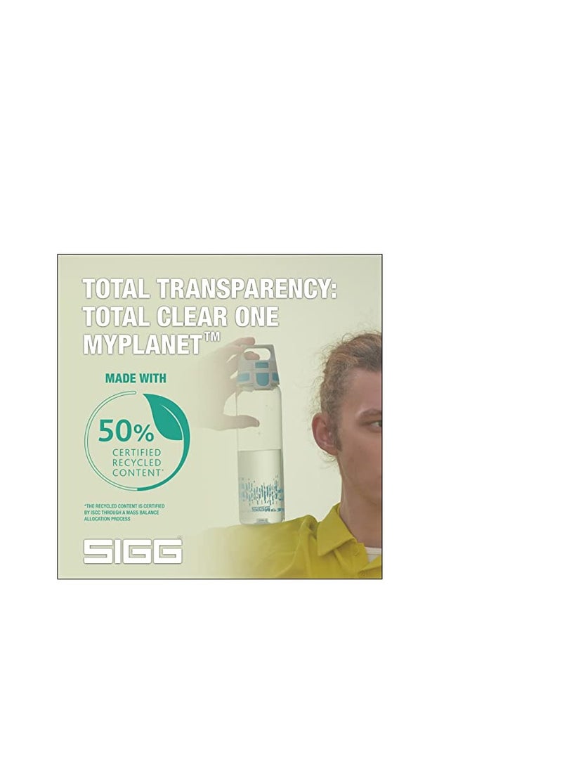 SIGG-Tritan Renew Water Bottle-Total Clear ONE MyPlanet Aqua - Suitable For Carbonated Beverages - Dishwasher Safe - With Fruit Strainer - Leakproof - Lightweight - BPA Free - Aqua - 0.75L - Image 2