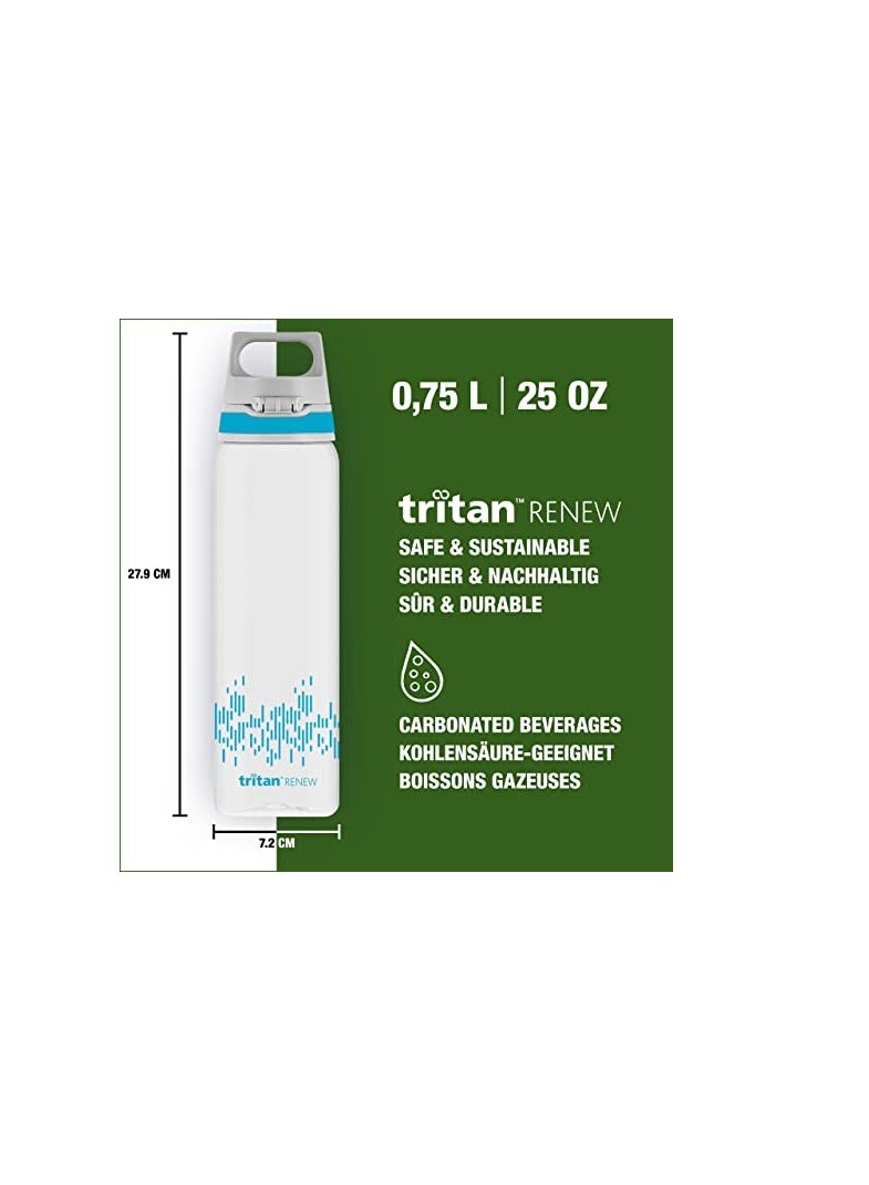 SIGG-Tritan Renew Water Bottle-Total Clear ONE MyPlanet Aqua - Suitable For Carbonated Beverages - Dishwasher Safe - With Fruit Strainer - Leakproof - Lightweight - BPA Free - Aqua - 0.75L - Image 5