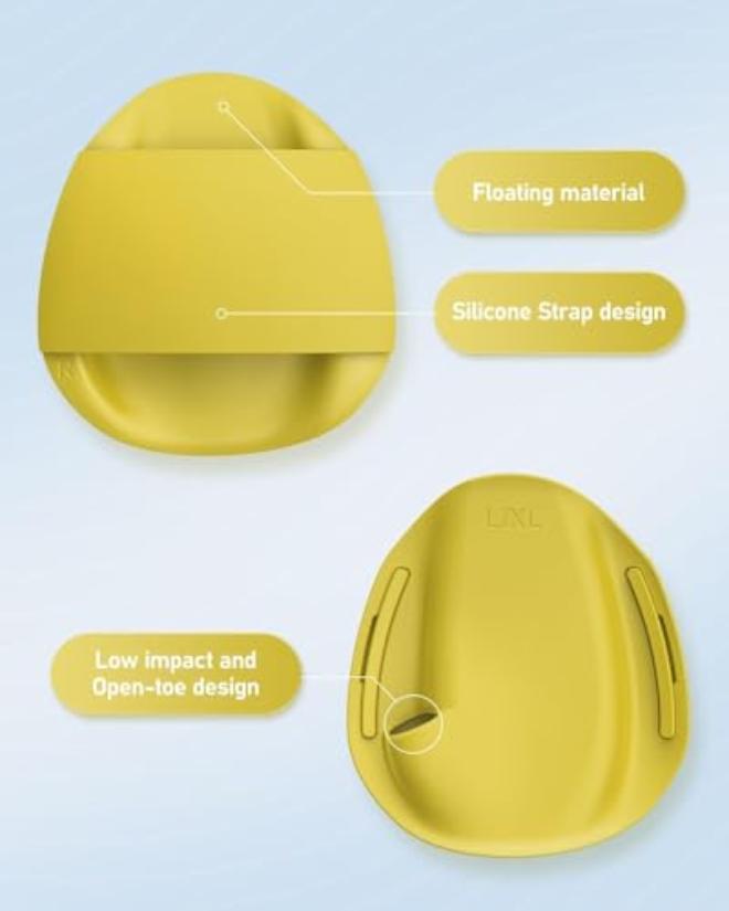 Swim Training Accessories for Fitness Enthusiasts and Competitive Swimmers – Stylish Floating Hand Paddles with Soft Silicone Straps – L/XL - Image 5