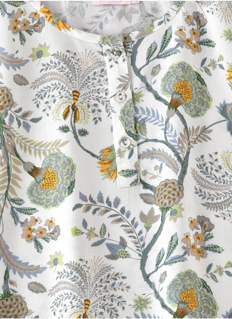 Jelliene Little Trendsetter: Girls' Breezy Viscose Blouse Chic Style & Springtime Confidence  - Image 3