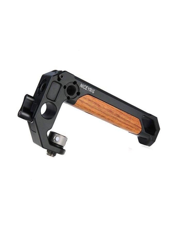 NICEYRIG Top Handle For Arri 3 8 '' Thread With 15Mm Rod Clamp Dslr Camera Wooden Grip For Cage Rig 348  - Image 2