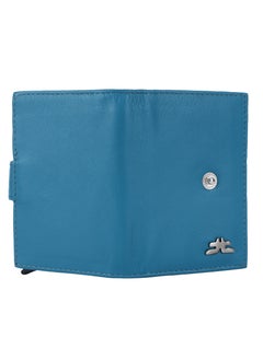 LAVERI LEATHER Laveri Genuine Leather Designer Card Holder Wallet With RFID Protection N Blue  - Image 5