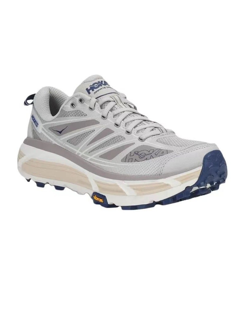 Hoka One One Mafate Speed 2 Outdoor Running Shoes Grey/Blue For Men/Women  - Image 3