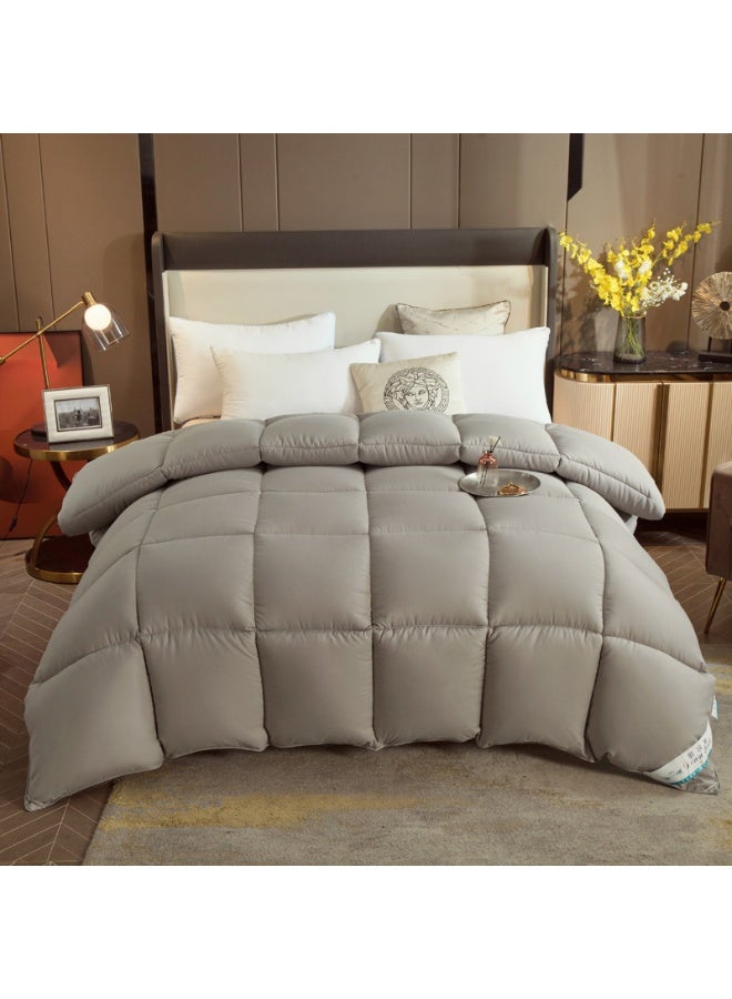 VINNYSEN 3KG Down Comforters 200 x 230 cm Duvet  350 GSM filling Quilted All Season Comforter Diamond Quilted for Double Bed Grey - Image 1