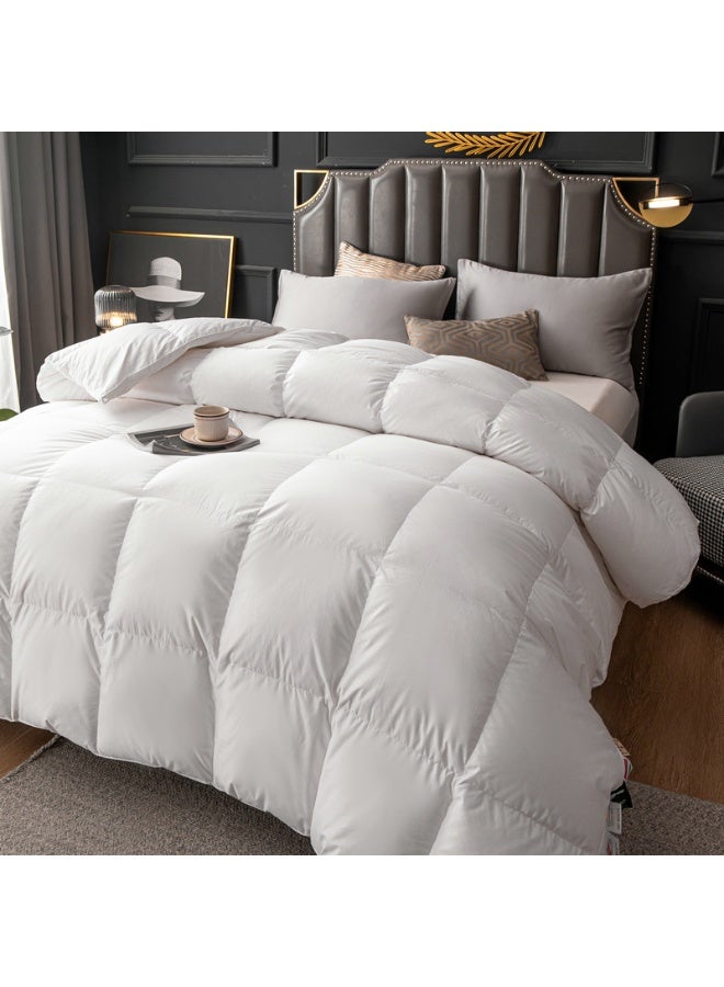 VINNYSEN 3KG Down Comforters 200 x 230 cm Duvet  350 GSM filling Quilted All Season Comforter Diamond Quilted for Double Bed Grey - Image 4