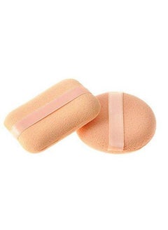 ELRINZA 2 Pcs Velvet Round/Square Shaped Powder Puff Soft Makeup Foundation Powder Puff Sponge  - Image 3