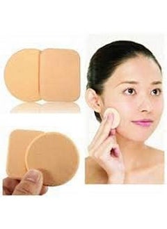 ELRINZA 2 Pcs Velvet Round/Square Shaped Powder Puff Soft Makeup Foundation Powder Puff Sponge  - Image 4