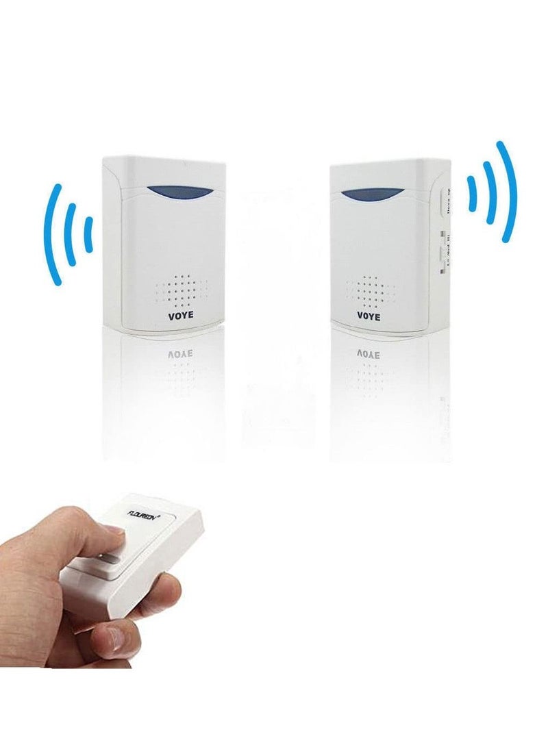 Digital Wireless Door Bell 1 Remote Control +2 Wireless Receiver Doorbell 38 Ring Ringtones UP To 50M - Image 3