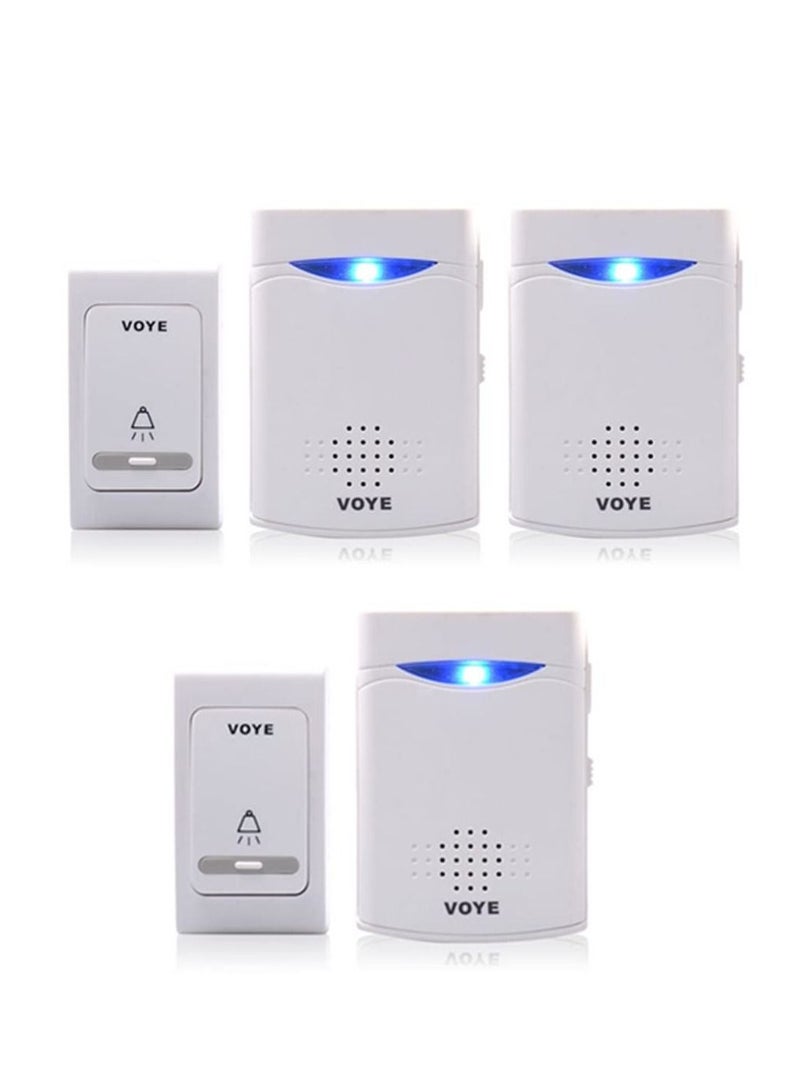 Digital Wireless Door Bell 1 Remote Control +2 Wireless Receiver Doorbell 38 Ring Ringtones UP To 50M - Image 2