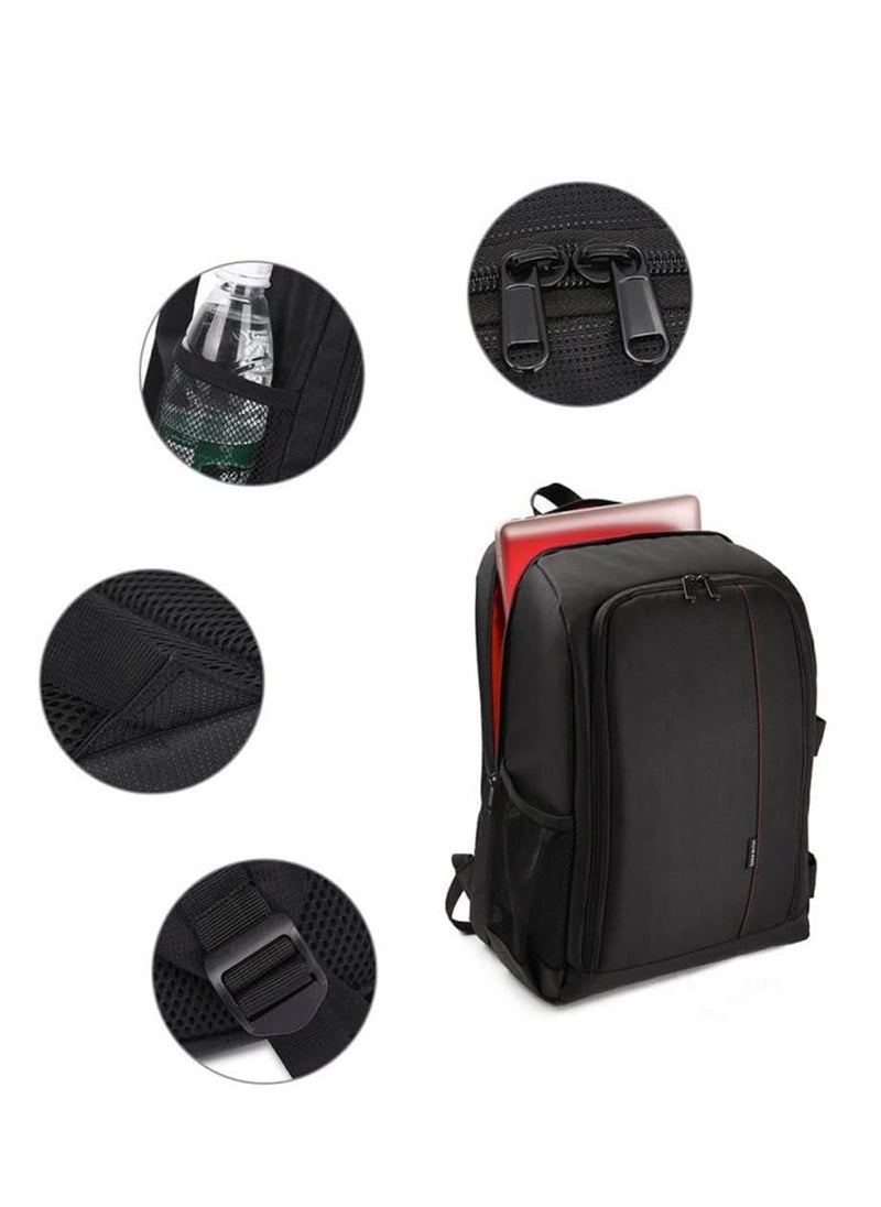 Generic Waterproof Digital DSLR Camera Bag Shockproof Backpack Hiking Bag Cover Laptop 15.6inch Case/Lens Large Capacity Storage Bag Compatible with Nikon Canon Sony Camera Accessories  - Image 5