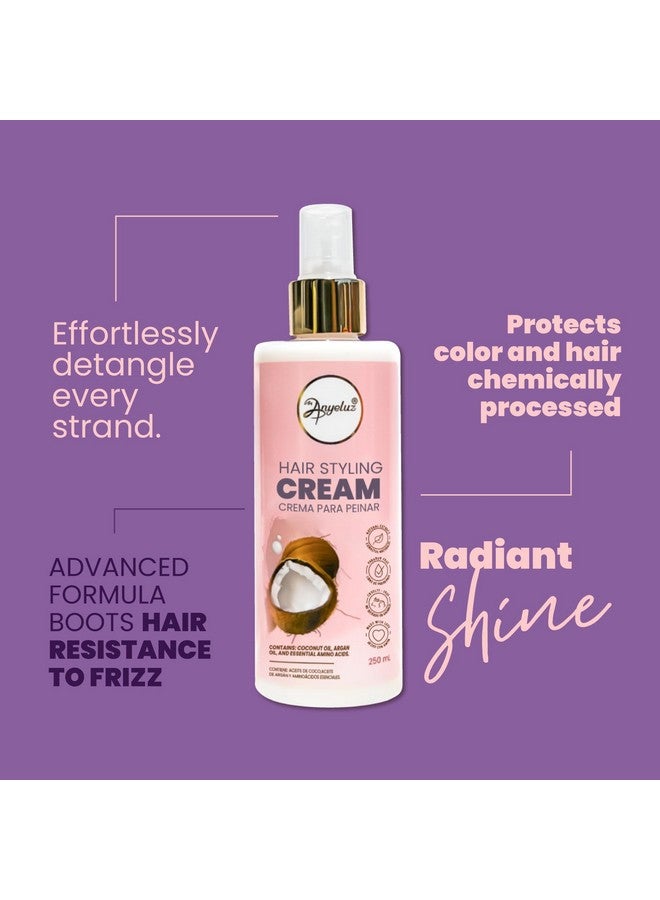 ANYELUZ Coconut Leave In Conditioner Cream, Provides Strength, Deep Hydration, And Frizz Control, With Argan Oil, Detangler For All Hair Types, Daily Use  - Image 3